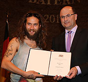 BBou alias Michael Honig aus der Oberpfalz, Heimatminister Albert F&uuml;racker(&copy;Foto: Martin Schmitz)
